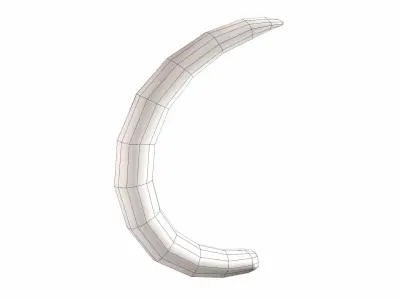 Boar Tusk - Game Ready Low-poly 3D model