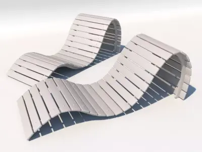 solid design sunbed 3D model