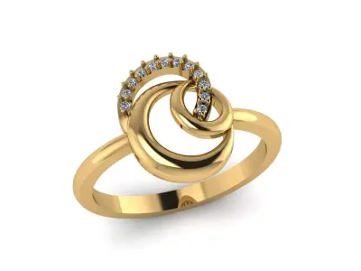 Jewelry Diamond Ring 3D Print Model 3D print model purchase