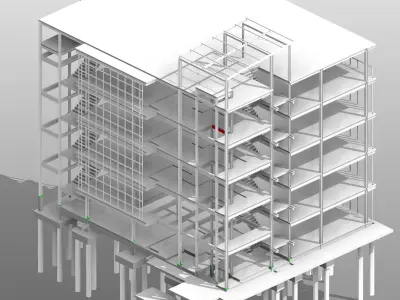 Building in structure by REVIT 3D model