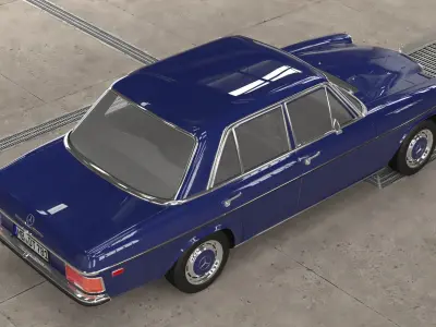 1975 model Mercedes Benz W114 sedan car  3D model