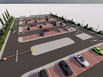 Parking-Parking Lot 3D model