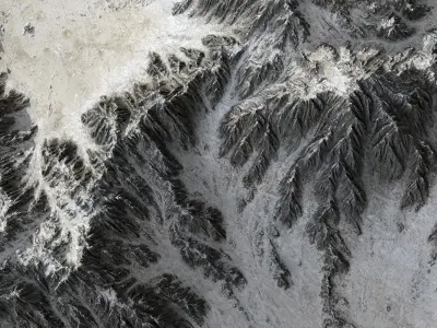 Mountains snow big n1 3D model