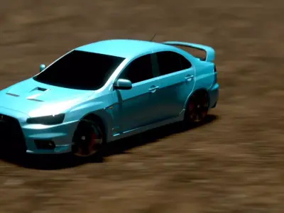 Car Rigged Model 3D model