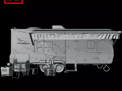 Travel trailer large 3D model