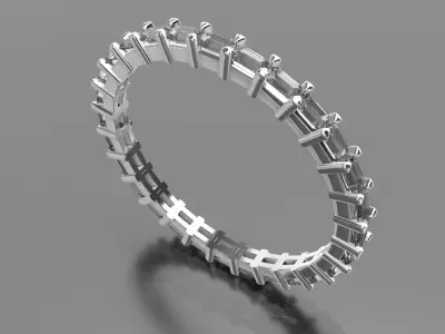 Luxury Diamond Ring Design 3D Jewelry Model STL OBJ Format 3D print model