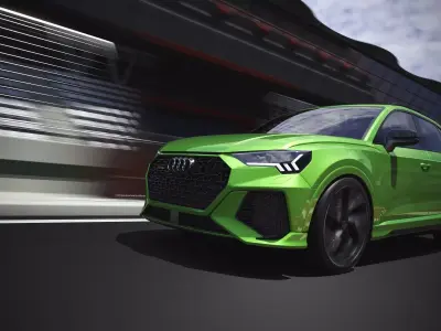 Car Render Scene - PIT - Corona render 3D model