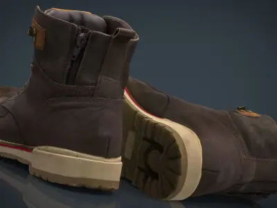 Hiking Boots 2 Low-poly 3D model