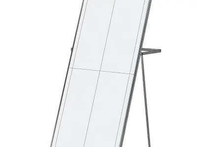 Ikornnes floor mirror low poly 3d model Low-poly 3D model