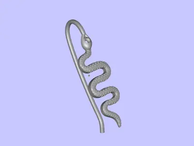 Snake design earrings or pendants 3D print model