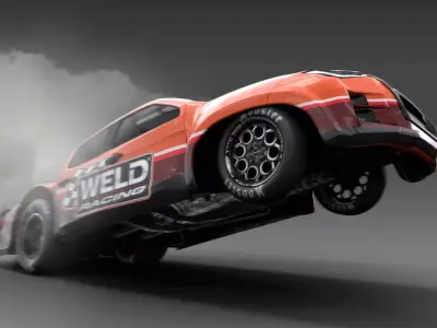 Allnew Dmax 2020 dragster space frame Low-poly 3D model