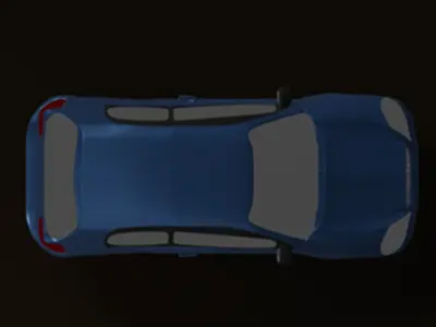 VW Golf Low-poly 3D model