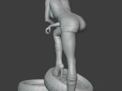 Racing Girl 3D print model