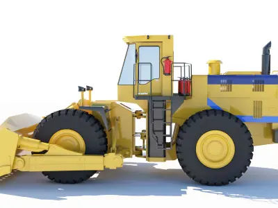 Wheel Dozer 3D model 3D model