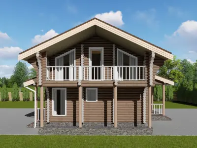 3D model of a wooden house 3D model order