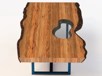 Live Edge Spalted Maple Dining Table 3D model