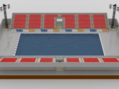 Outdoor Olympic Swimming Pool 3D model