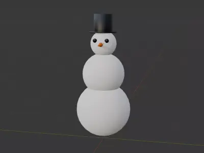 Low-res 3D Snowman Free 3D model