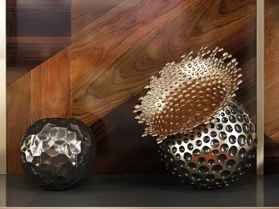 TV Wall Units set 04 3D model