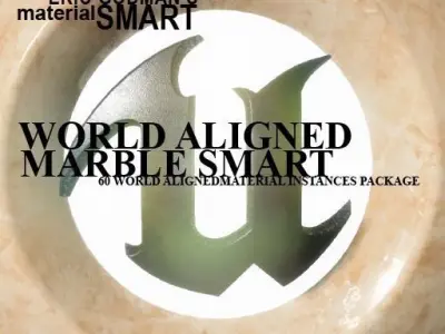 Marble World Aligned Materials 3D model