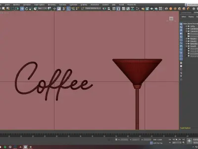 Neon Coffee Sign Free 3D model