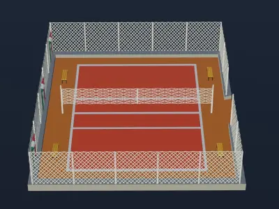 Volleyball Stadium - Italy Low-poly 3D model