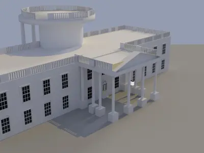 White House Low-poly 3D model