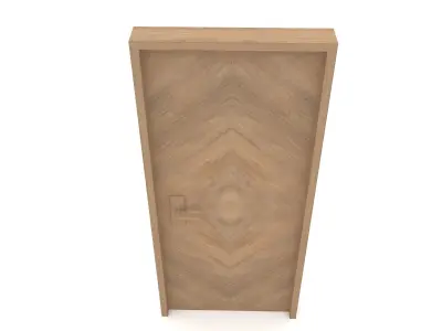 office wooden door  Low-poly 3D model