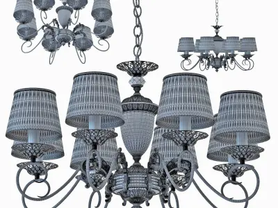 Chandelier suspended MW-Light Ariadna 450014208 3D model