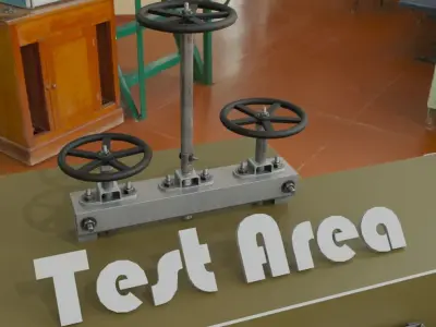 Spindle Gate Valve - Basic Version - Package Low-poly 3D model