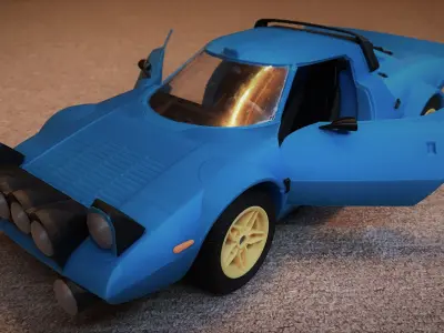 Lancia Stratos - detailed scale model kit 3D print model