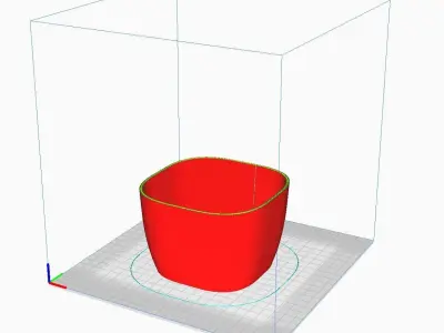 3D Printable Flower Pot Vase 128x128x85mm Free 3D print model