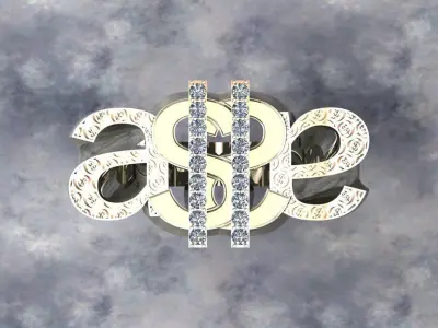 dollar ring 3D print model