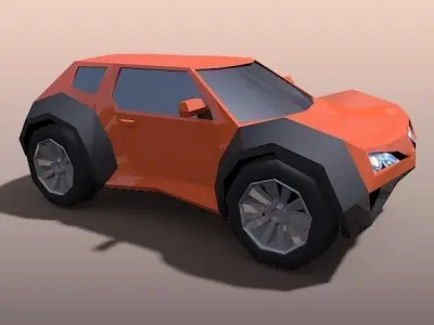 Lowpoly crossover concept vehicle Low-poly 3D model