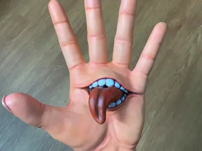 Yuji Itadori hand - Sukuna mouth - Jujutsu Kaisen Cosplay Decor 3D print model