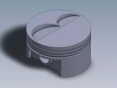 Gasoline Piston 2 Valves 3D print model