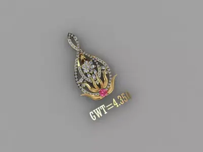 FASION PENDANT 3D model 7