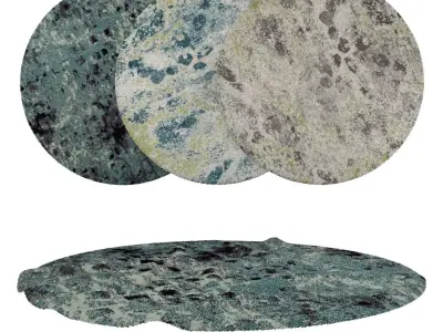 Round Rug Set 290 3D model