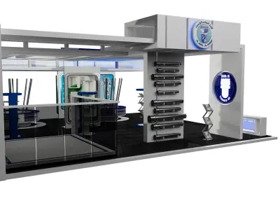 Booth Exhibition Stand a390b  3D model