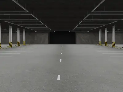 Underground parking 3D model