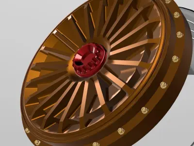 20INCH CONCAVE BILLET WHEELS 3 PIECE 2 OFFSETS 3D print model