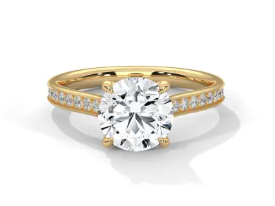 solitaire ring with detail images and 360 render videos 97 3D print model