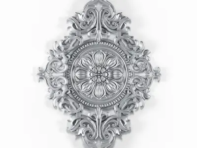 Wall Decor Trim Ornament 01 3D model