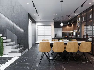 Modern villa Guest Home decoration 3D model