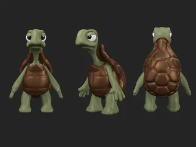 3D character turtle 3D model