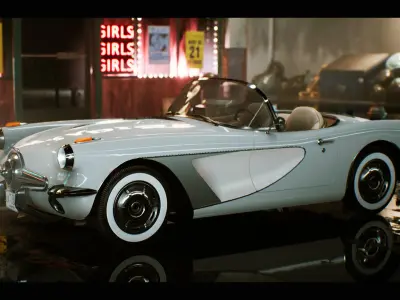 Classic Sport Car 01 Low-poly 3D model