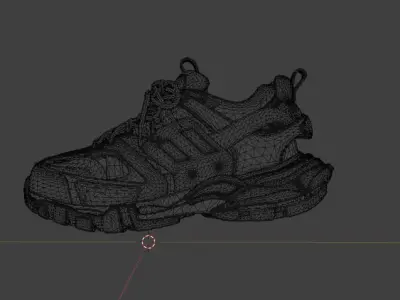 Multicolored Balenciaga Runner 3D model