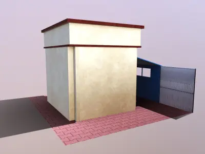 Guard Room Low-poly 3D model