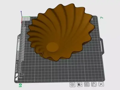 FlowLeaf Bowl SupportFree 3D model