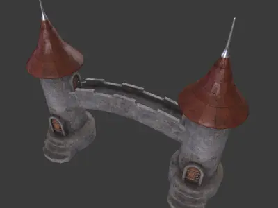 Medieval Tower-4 Low-poly 3D model